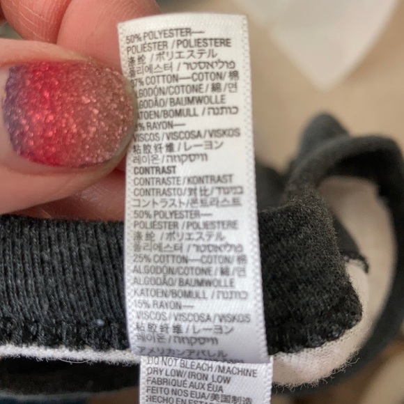 American Apparel M baseball jersey tee cream/gray - Picture 7 of 8